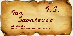 Iva Savatović vizit kartica